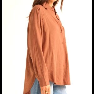 Wilfred Free Relaxed Boyfriend Button Down Shirt
